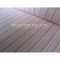 Plain Weave Cotton Nylon Fabric / Spandex Stripe Fabric With Blue / Yellowred / White